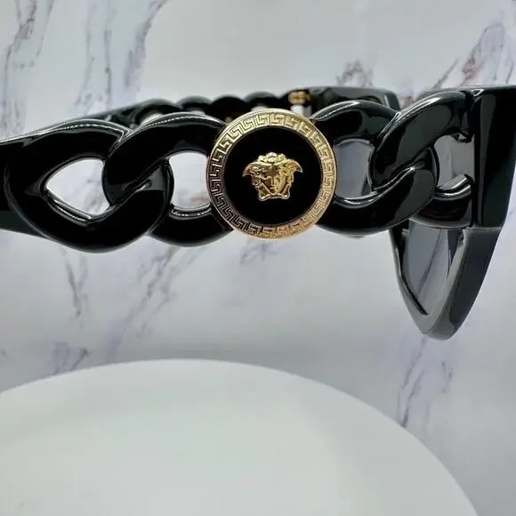 CLASSY NEW Versace Sunglasses Black Gold Medusa Logo Chain Arms Authentic m_692128c79936d69184a03cbb.jpeg main image 3